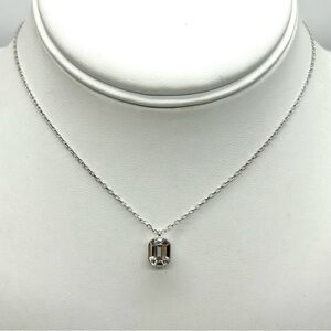 Swarovski Crystal Dainty Octagon Pendant Necklace NWT